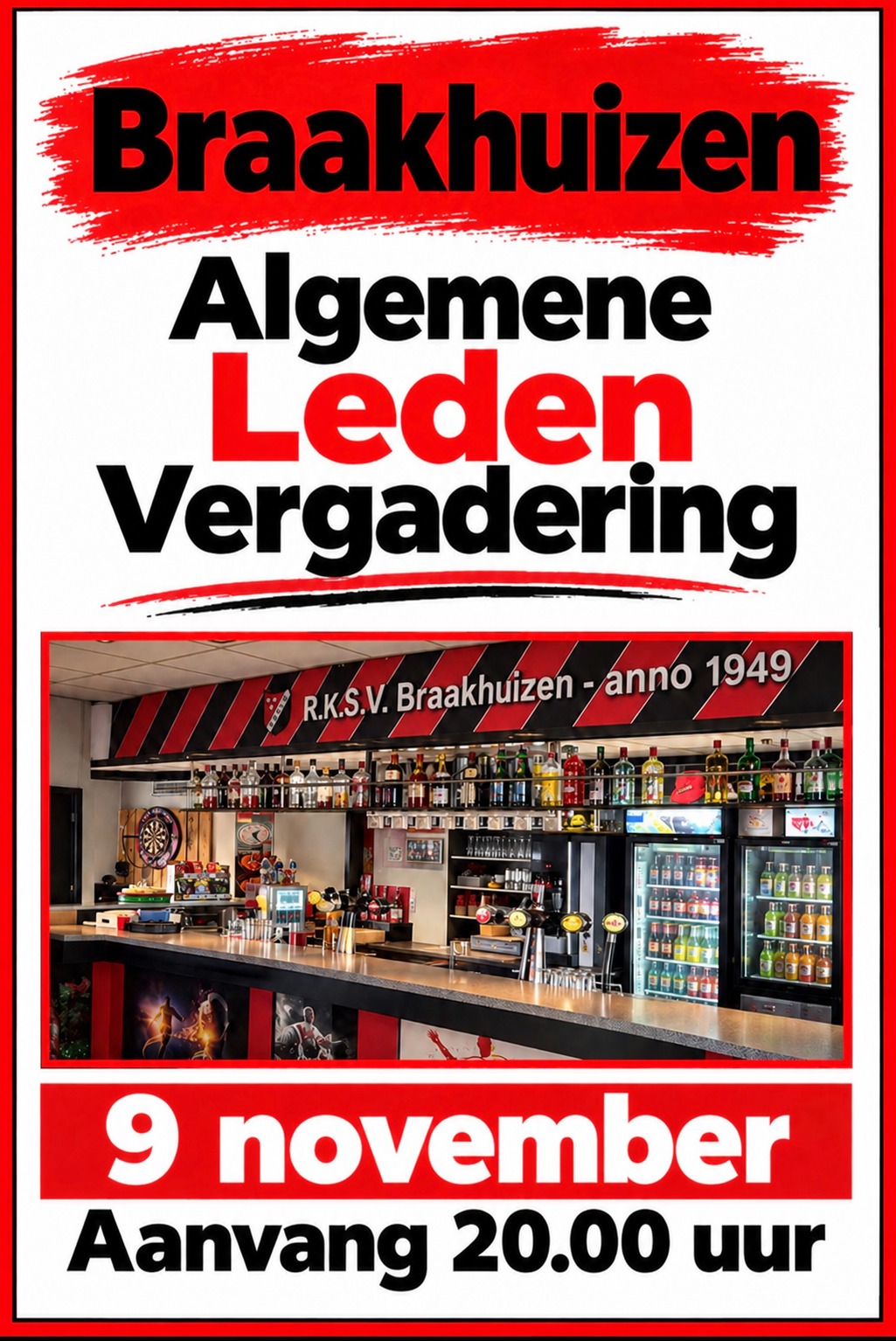🔴⚫️ UITNODIGING: ALGEMENE LEDEN VERGADERING! ⚫️🔴